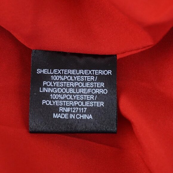 Badgley Mischka Luxe Coat Dress Crepe Gown w/ Bow in Red Maxi - Picture 10 of 14